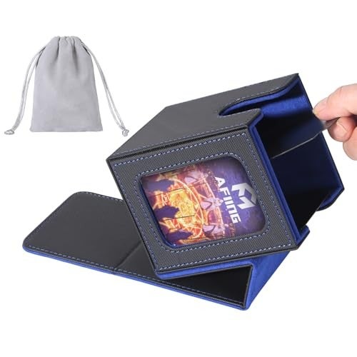 mtg 100 card deck box TCGUARD for Card Storage Box Holds Plus Single Sleeved Cards, Microfiber Lining and Leather Card Box Compatible with Trading Card Games TCG, Yugioh Cards, etc.(Vertical-Black) The Sidewinder 100+ Xenoskin is optimized to hold 100 double DeckDwell Commander Deck Box MTG