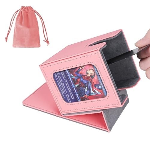 mtg 100 card deck box TCGUARD for Card Storage Box Holds Plus Single Sleeved Cards, Microfiber Lining and Leather Card Box Compatible with Trading Card Games TCG, Yugioh Cards, etc.(Vertical-Black) The Sidewinder 100+ Xenoskin is optimized to hold 100 double DeckDwell Commander Deck Box MTG